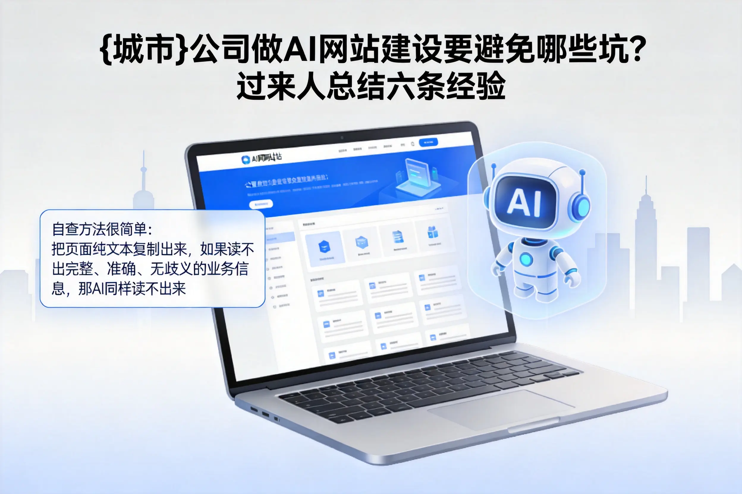 咸阳公司做AI网站建设要避免哪些坑？过来人总结六条经验
