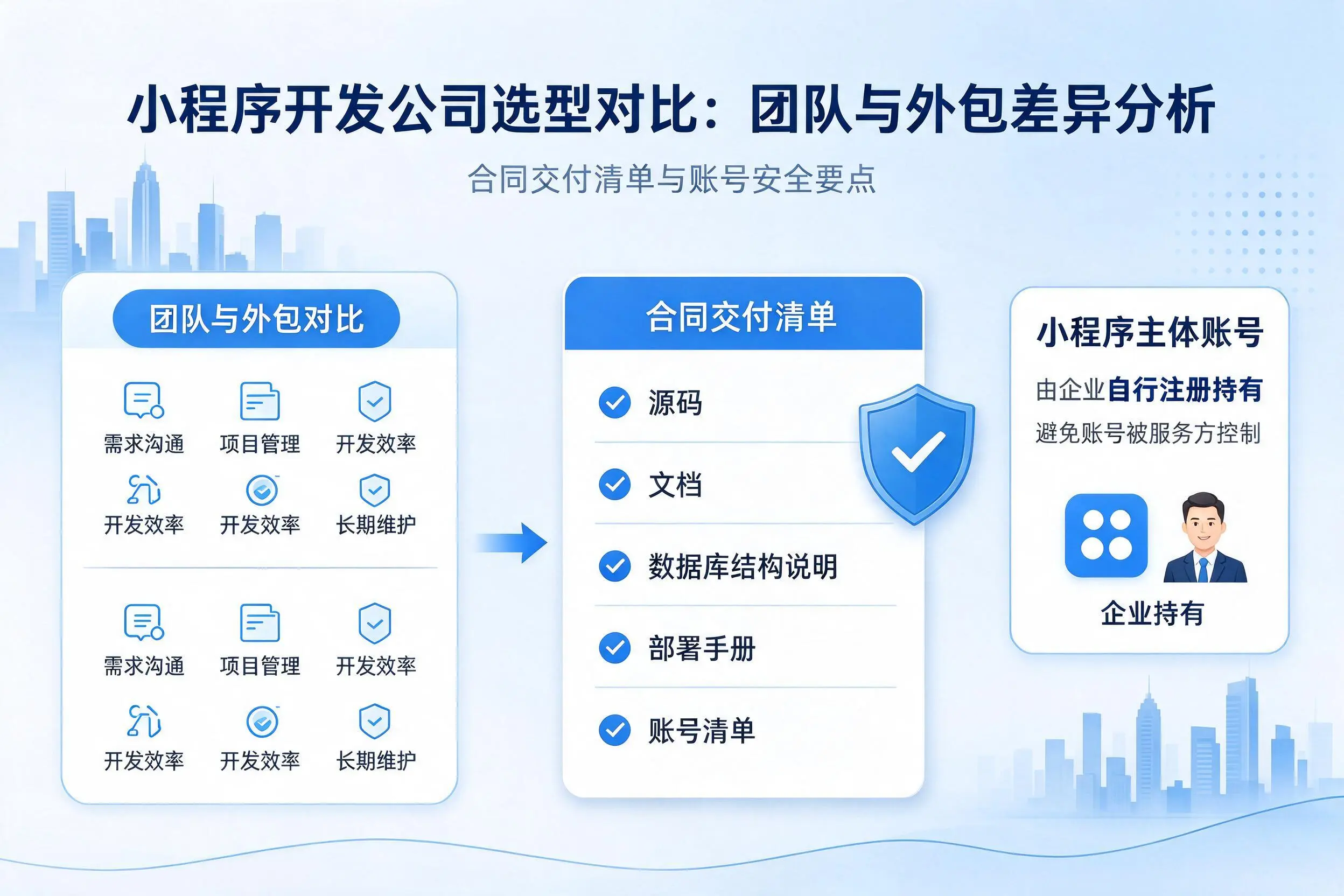 咸阳小程序开发公司选型对比:团队与外包差异分析