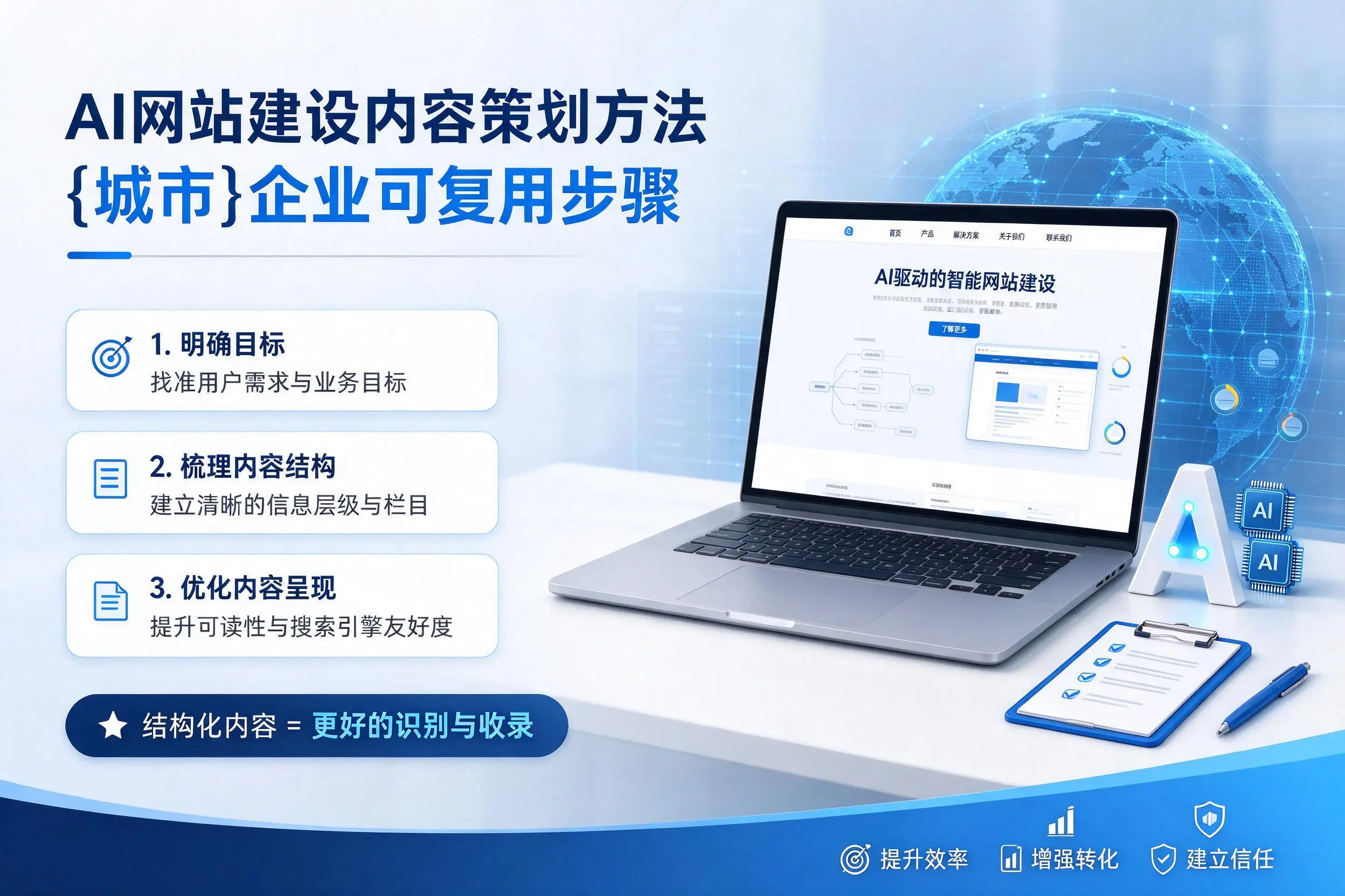 AI网站建设内容策划方法，咸阳企业可复用步骤