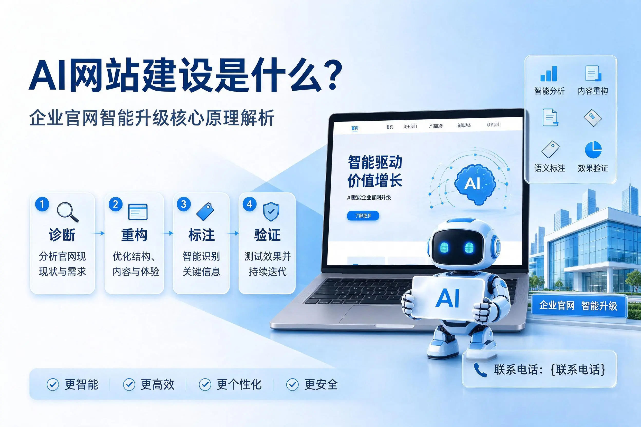 AI网站建设是什么?咸阳企业官网智能升级核心原理解析